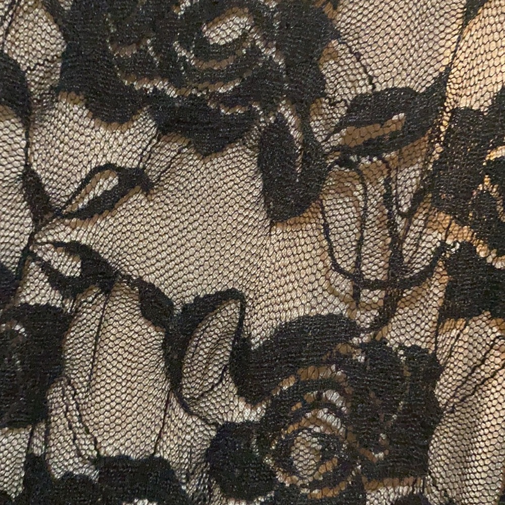 Ladies sleeveless black lace overlay dress. - Picture 2 of 3